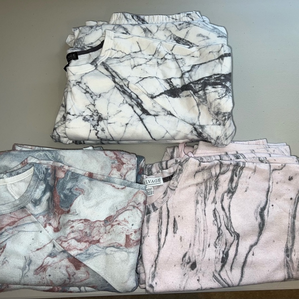 PJ Salvage PJ Sets (3 in bundle) Medium